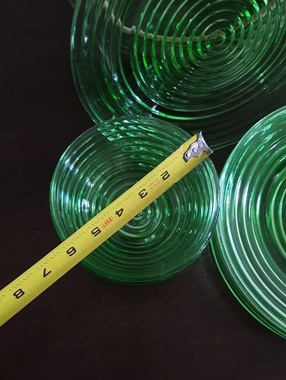 Vintage Anchor Hocking Green Glass Set - Park Avenue / Manhattan Pattern
